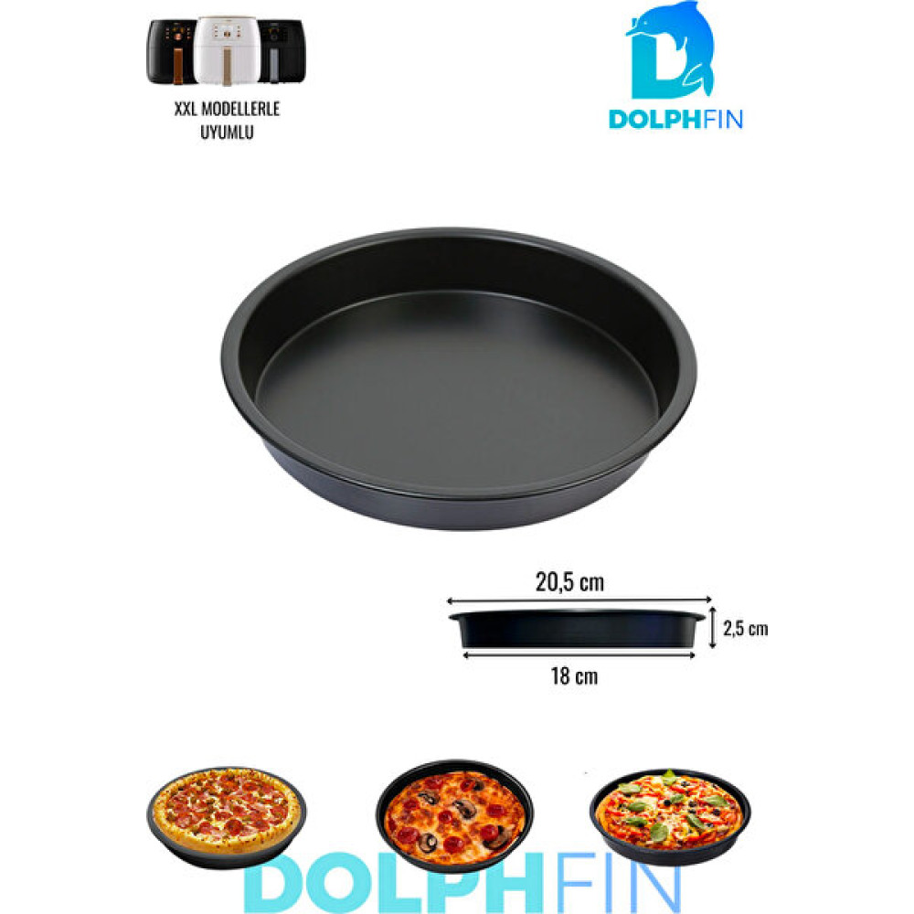 Dolphfin Xxl Fritözler ile Uyumlu Paslanmaz Çelik Air Fryer Pizza Tavası Tavalar Fiyatı