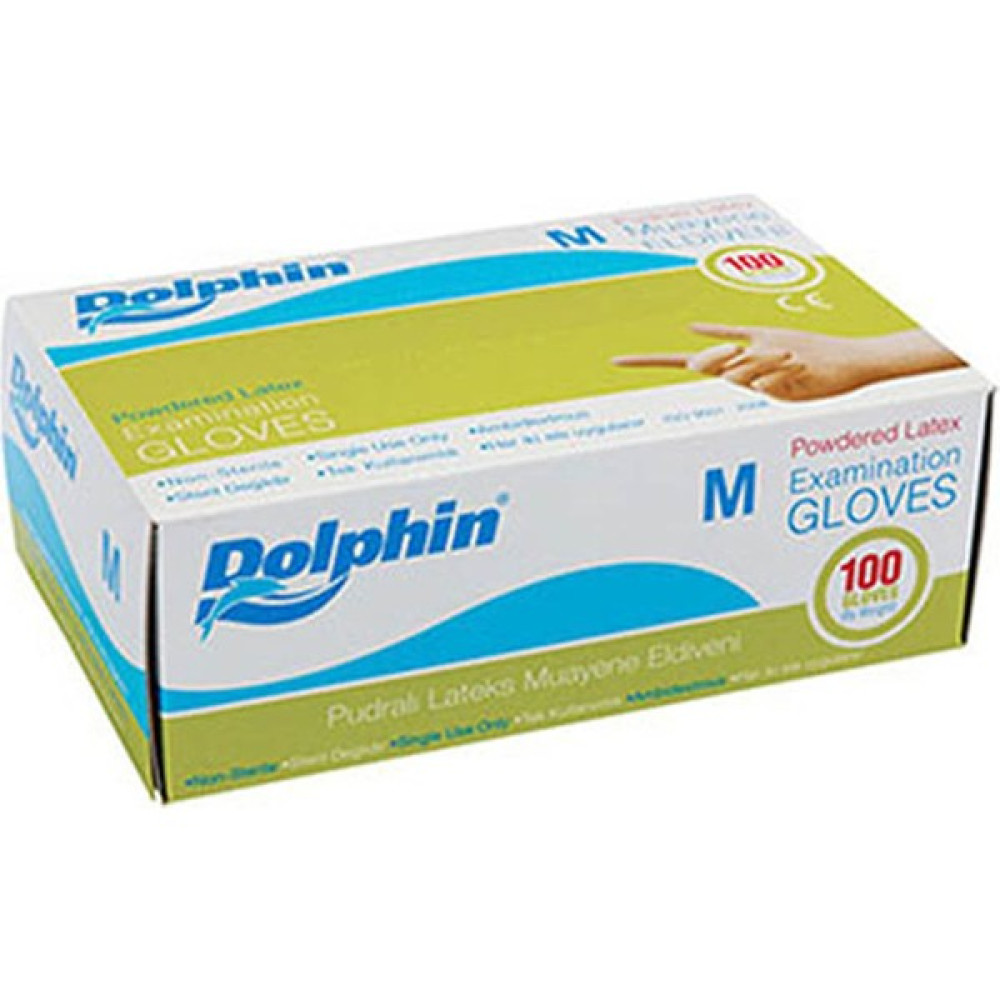 Dolphin Beyaz Lateks Eldiven Pudralı Medium (M) Beden 100'LÜ Paket - M Oto Boyaları Fiyatı