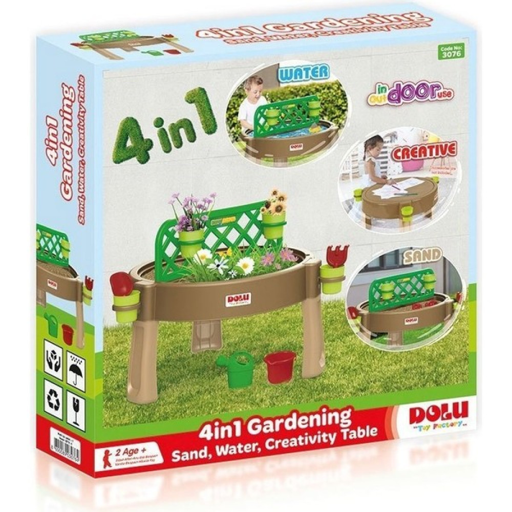 Dolu Oyuncak 3076 Dolu, Bahçe, Kum Su Aktivite Masası 4 Ü 1 Arada - Renkli Eğitici Oyuncak Fiyatı