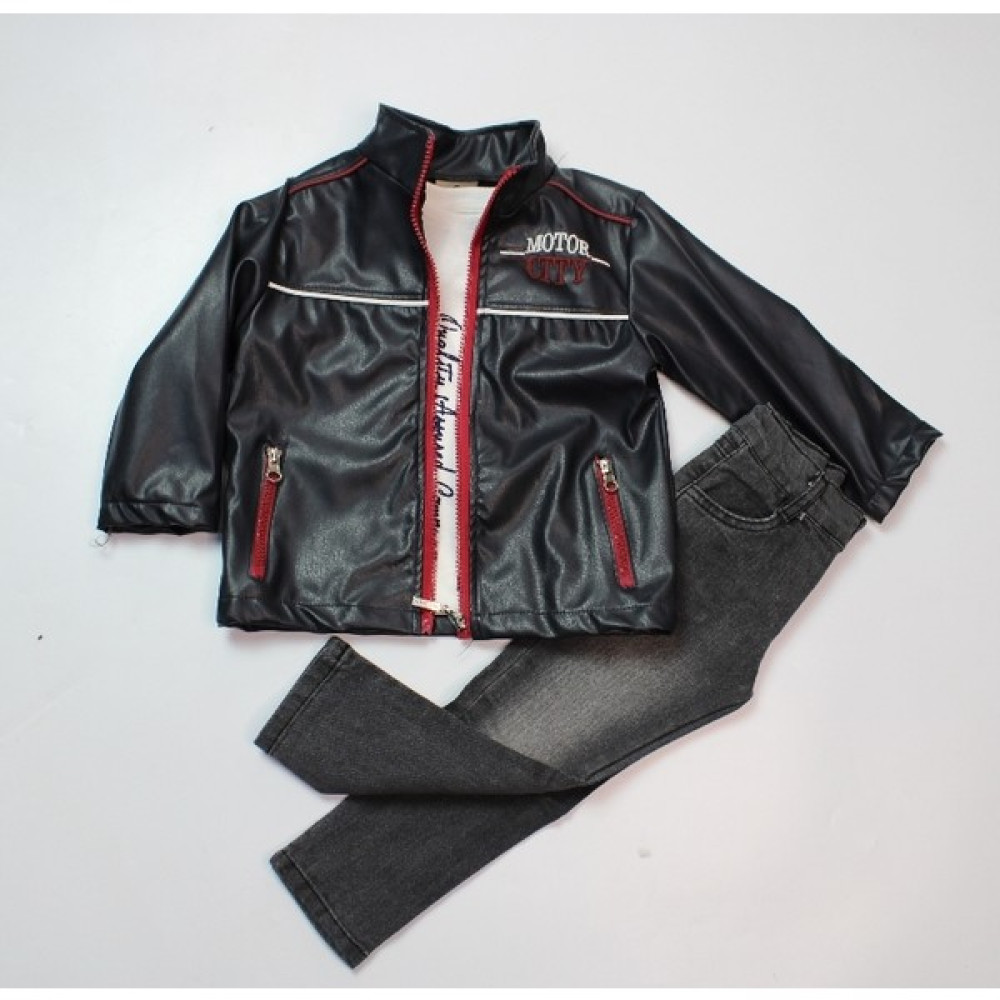 Domakin Motorcu Deri Ceket Tshirt Pantolon 3lü Erkek Çocuk Kolej Takım Ahmdomakintakımkolej Erkek Çocuk Giyim Takımı Fiyatı