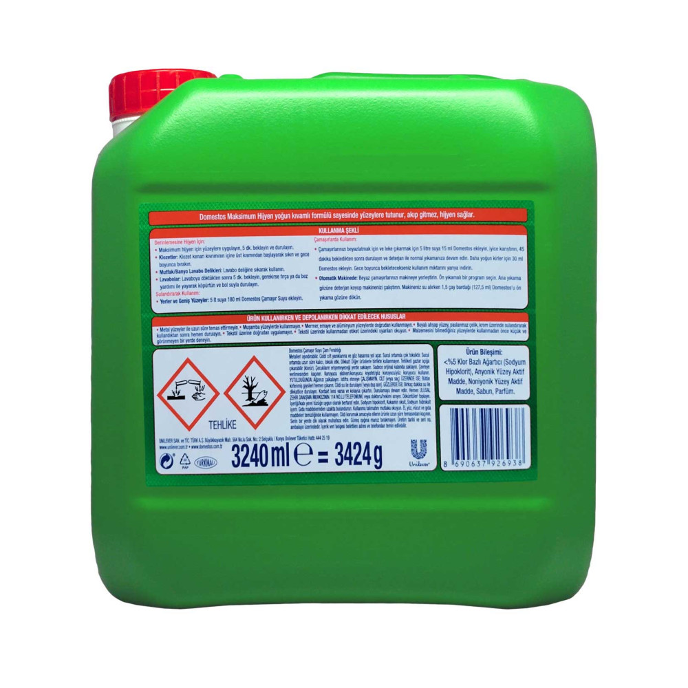 Domestos Çamaşır Suyu 3240 ml Çam Ferahlığı