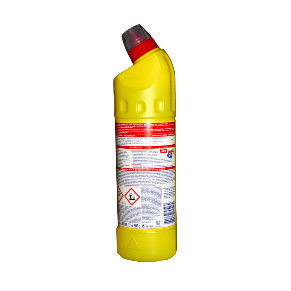 Domestos Çamaşır Suyu 750 ml Limon Ferahlığı