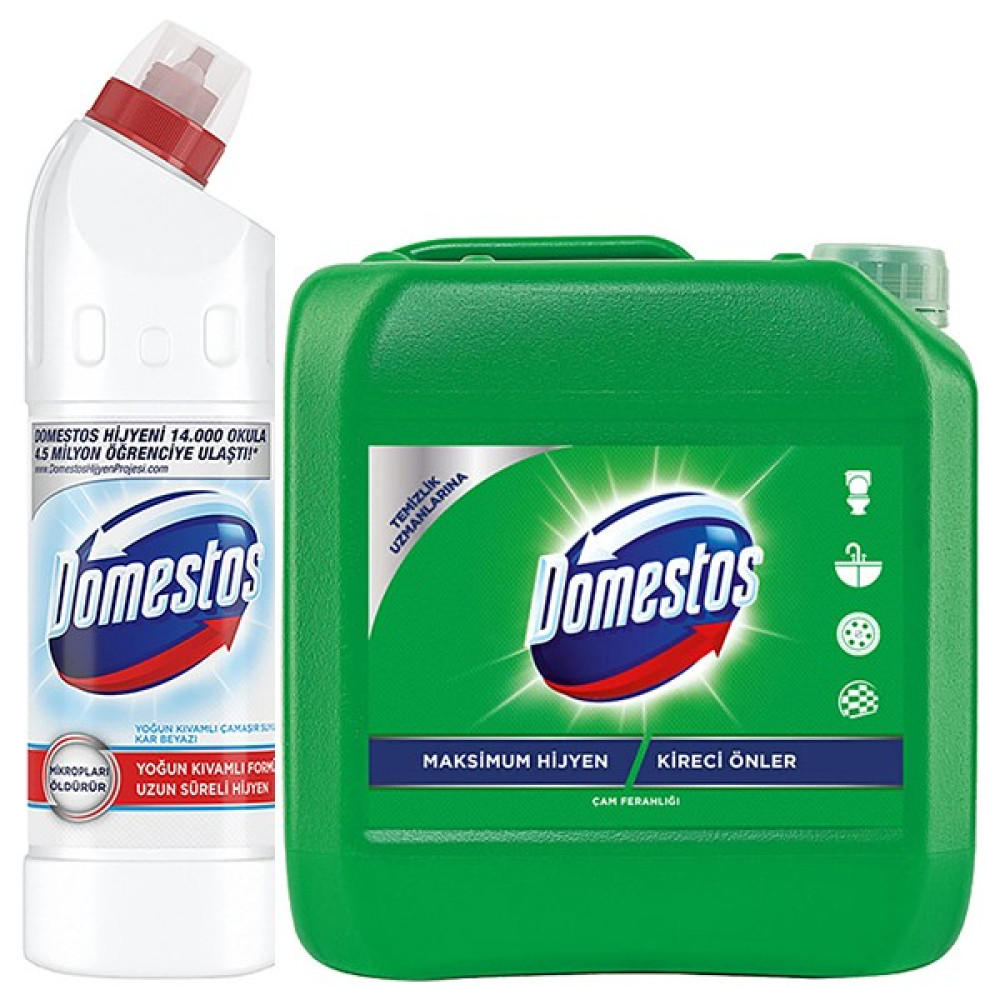 Domestos Çamaşır Suyu Çam Ferahlığı 3,24 lt + Kar Beyazı 750 ml - 3240 ml Oto Boyaları Fiyatı
