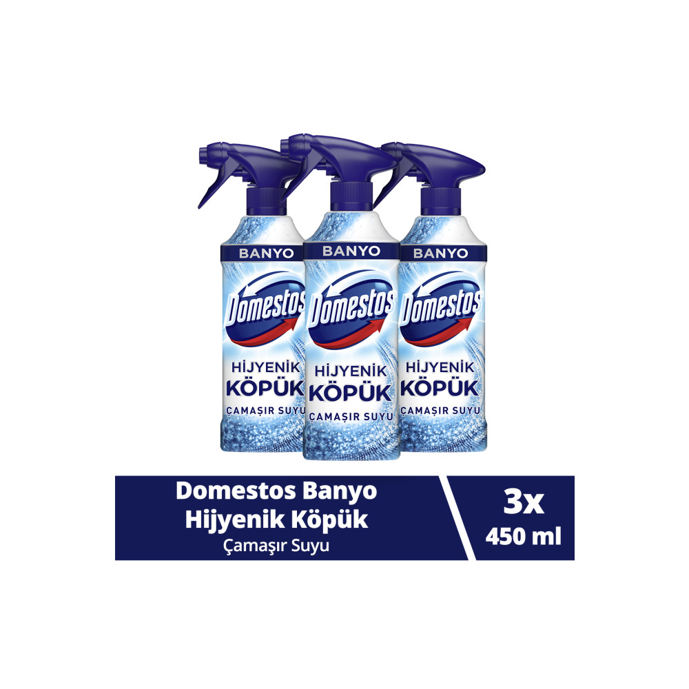 Domestos Hijyenik Köpük Çamaşır Suyu Sprey Banyo Kutup Ferahlığı 450 ml 3 Adet Ağız ve Diş Sağlığı Fiyatı
