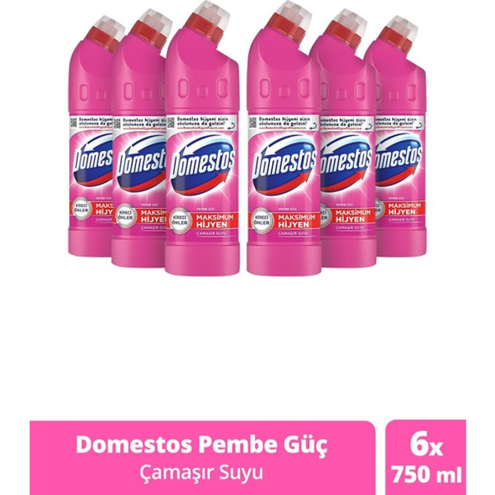 Domestos Pembe Güç Çamaşır Suyu (6X750 Ml) - 750 ml Oto Boyaları Fiyatı
