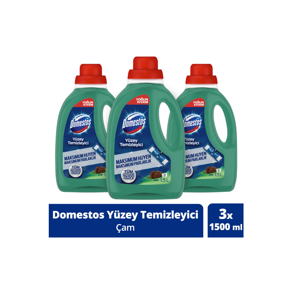 Domestos Yüzey Temizleyici Çam 1500 ml 3 Adet Parlatıcı ve Temizleyiciler Fiyatı