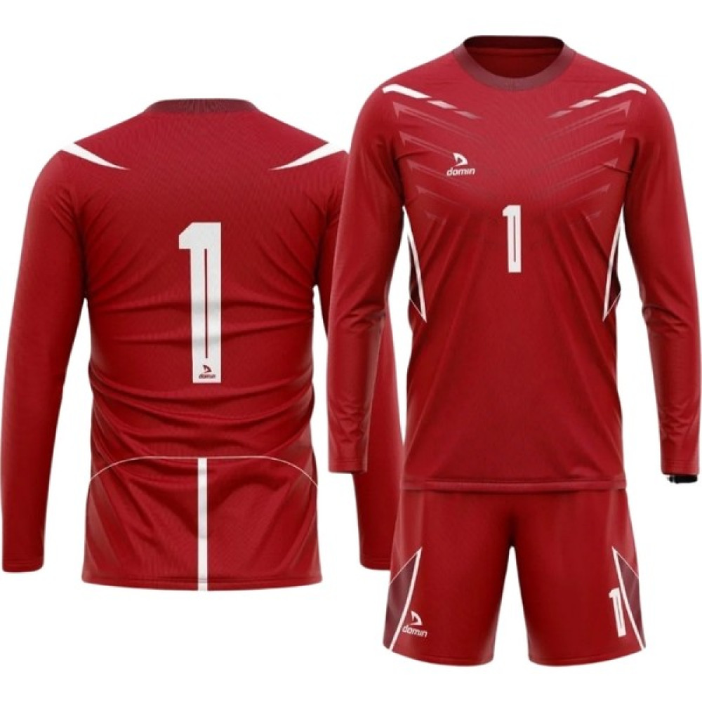 Domin Spor Erkek Kırmızı Beyaz Kaleci Forması Maç Futbol Forması Goalkeeper Jersey Gk Qapıçı Forması DMNF5581 Futbol Malzemeleri Fiyatı