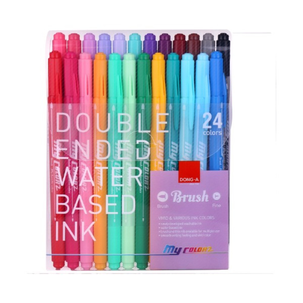 Dong-a Donga My Color2 Çift Taraflı Brush Kalem 24'lü Set Keçe Uçlu Kalem Fiyatı