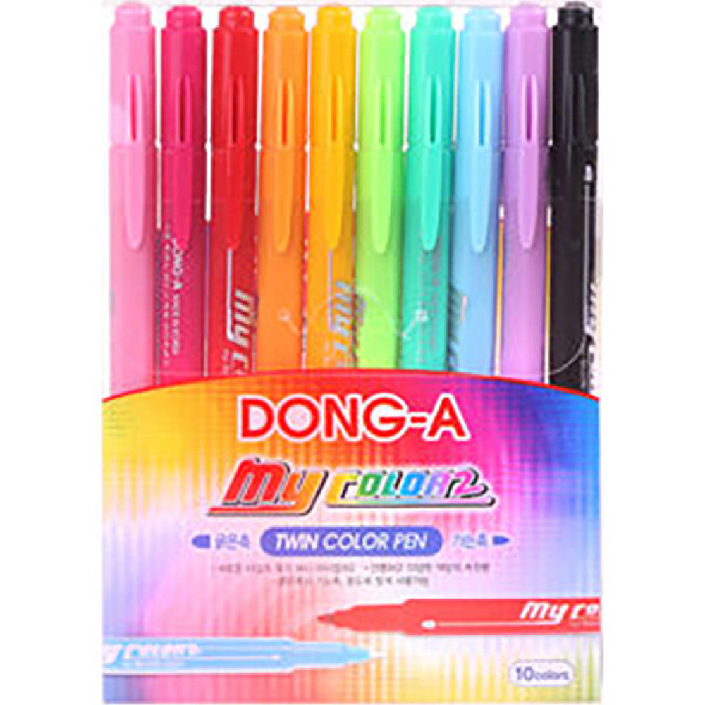 Dong-A My Color2 Çift Taraflı Keçeli Kalem 10'lu Set Keçe Uçlu Kalem Fiyatı