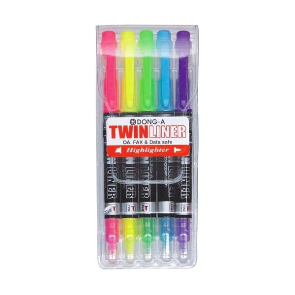 Dong-A Twinliner Çift Taraflı Fosforlu Kalem 5'li Set Fosforlu Kalem Fiyatı