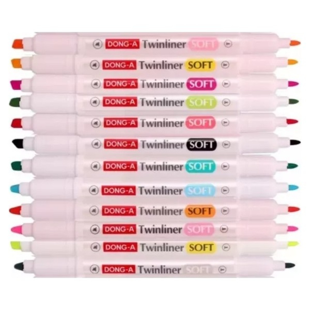 Dong-A Twinliner Soft Çift Taraflı Fosforlu Kalem 12'li Fosforlu Kalem Fiyatı