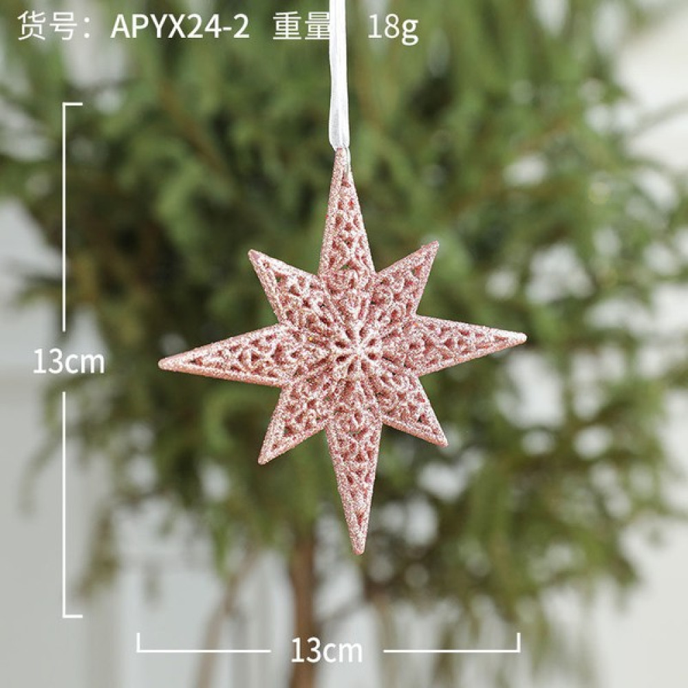 Dongmeng Noel Süsleri Noel Çelenk Sahne Dekorasyon Malzemeleri Yıldız Kapı Asılı Mağaza Kolye Kolye Askı Süsleri (Yurt Dışından) - Beyaz Yılbaşı Süs ve Aksesuarları Fiyatı