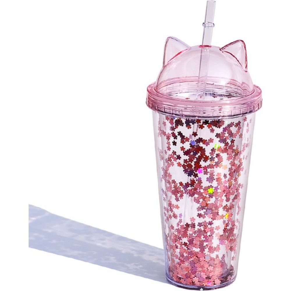 Dongneng 420ML Büyük Kapasiteli Su Matarası - Pembe (Yurt Dışından) - Pink straw cup Oto Boyaları Fiyatı