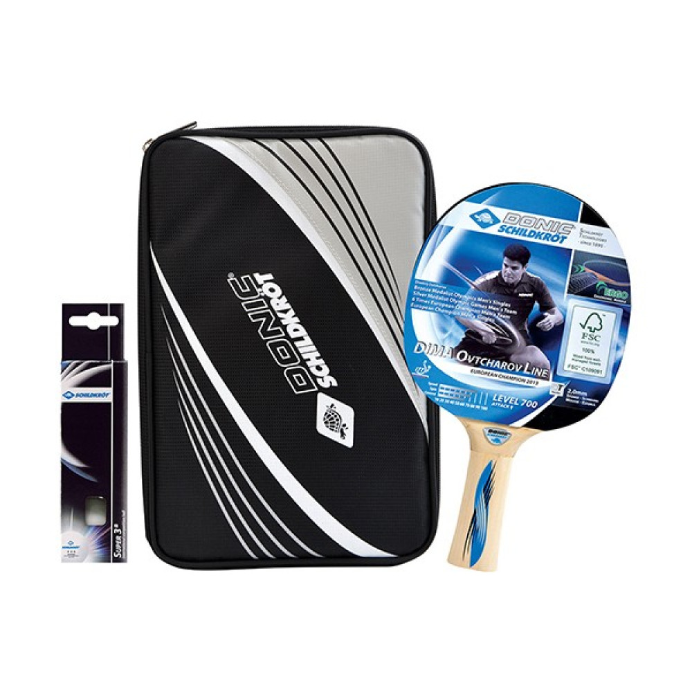 Donic Dima Ovtcharov Line 700 ITTF Onaylı Masa Tenisi Raket 3 Top + Kılıf Set Tenis & Badminton Fiyatı