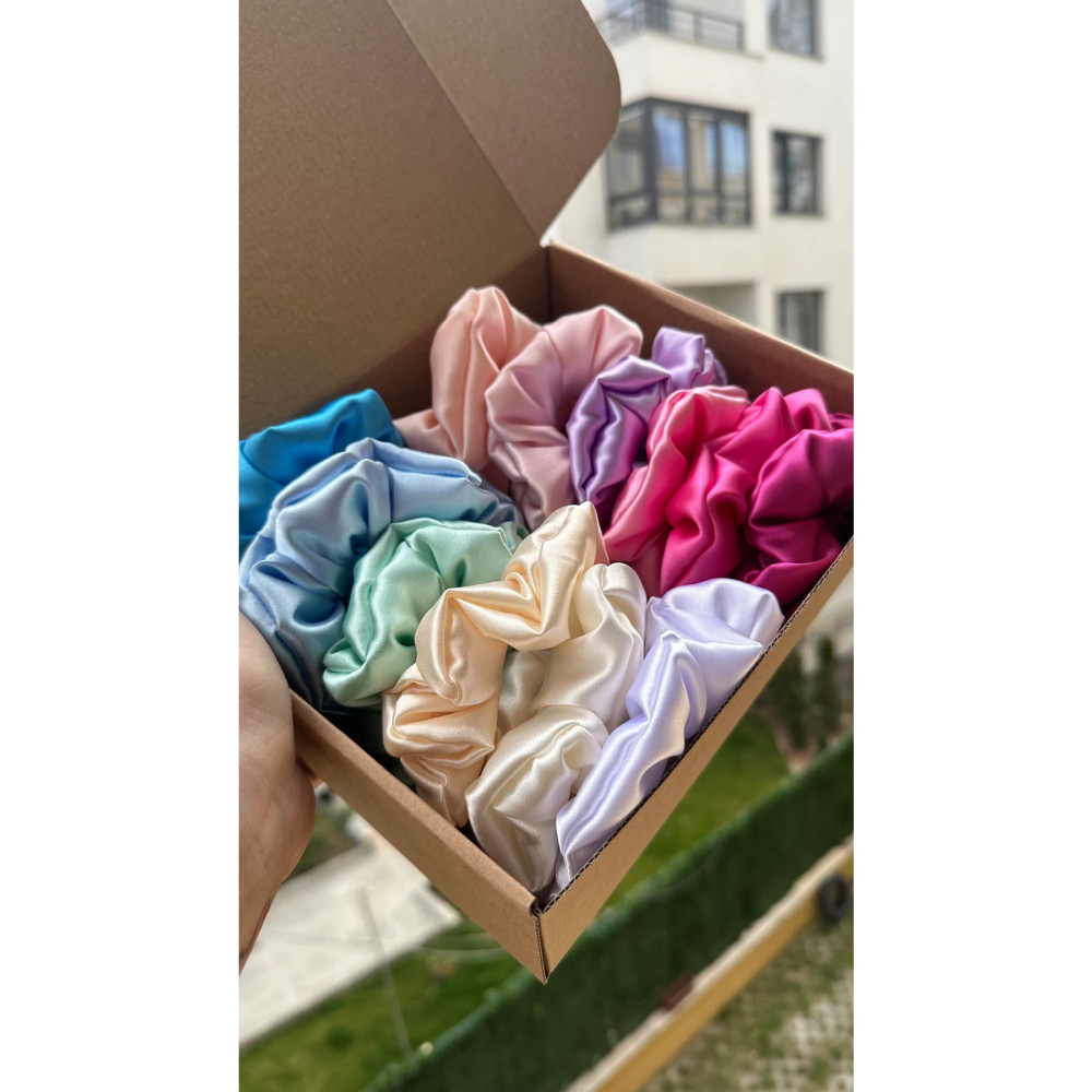 Donna Liberta Kadın 5li Renkli Saten Karışık Saç Lastik Toka Set of 5 Colorful Womens Satin Hair Elastic Ties Toka, Taç & Saç Bandı Fiyatı