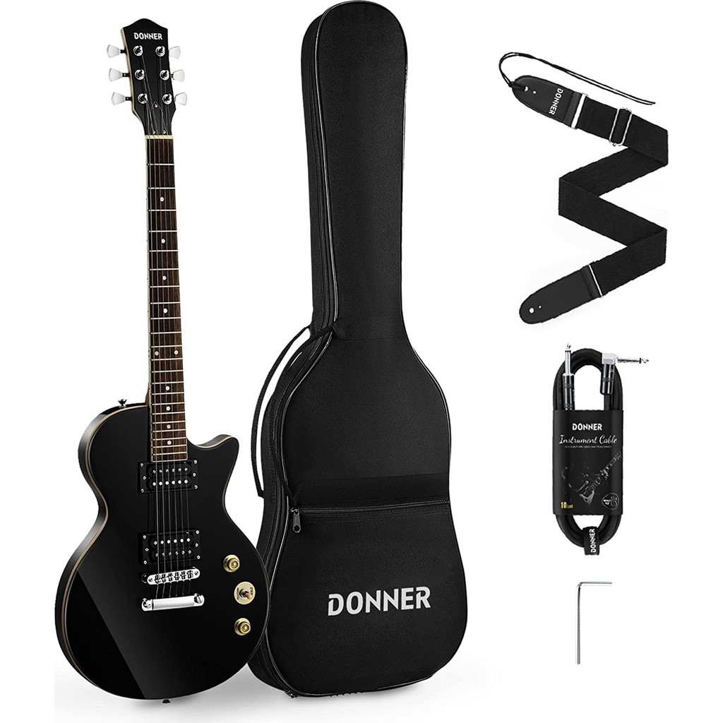 Donner DLP-124B LP Elektro Gitar Paketi (Siyah) Klasik Gitarlar Fiyatı