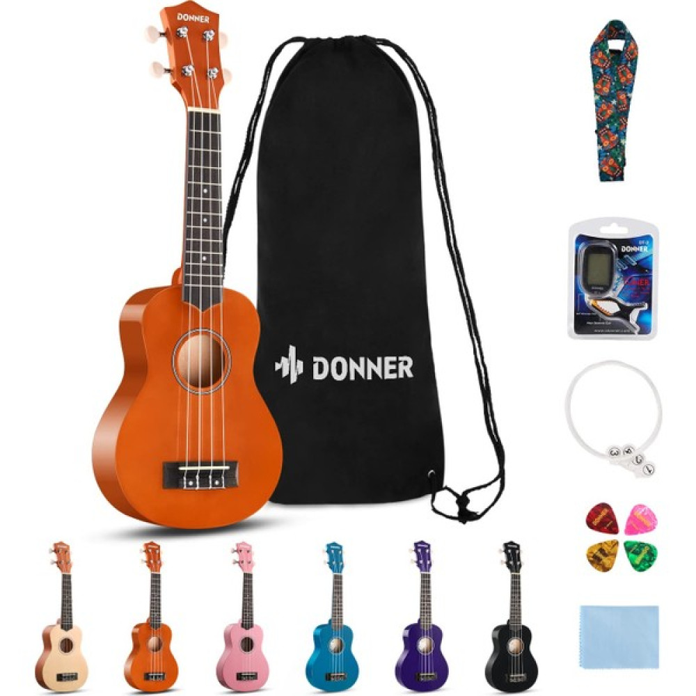 Donner DUS-10M Soprano Ukulele Seti (Maun) Telli Çalgılar Fiyatı