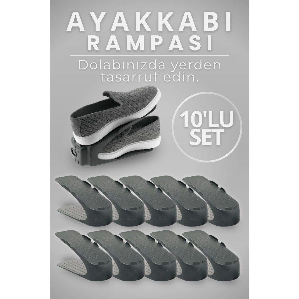 Dopar Ayakkabı Rampası 10 Adet | Dolap Düzenleyici Ayakkabı Sergi Rampası Ayakkabılar ve Çantalar Fiyatı