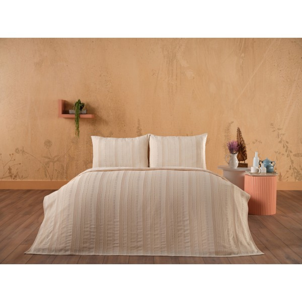 Doqu Home Calista Çift Kişilik Pike Seti - Bej Pike & Pike Takımı Fiyatı