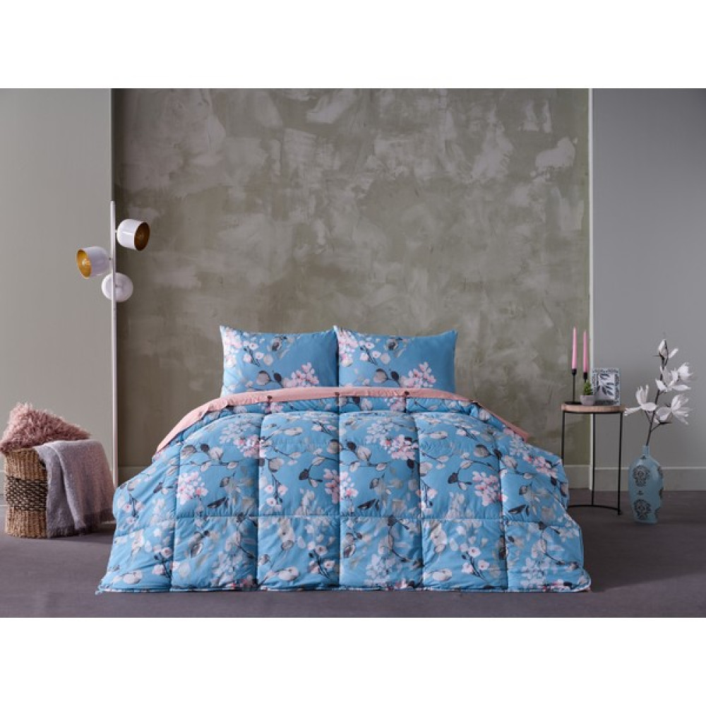 Doqu Home Festival Deluxe Çift Kişilik Uyku Seti Bella - Mavi Yatak Seti / Uyku Seti Fiyatı