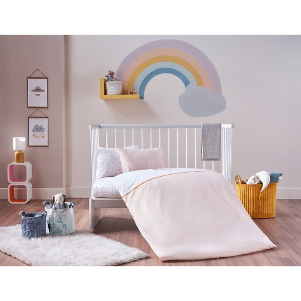 Doqu Home Nakışlı Bebek Nevresim Takımı Akvaryum Bebek - Somon Bebek Nevresim Takımı Fiyatı