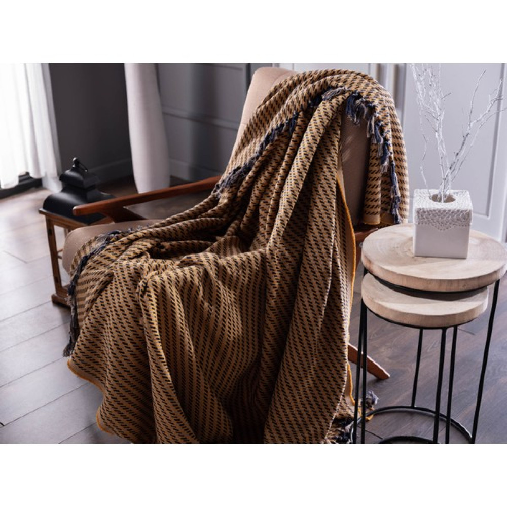 Doqu Home Örgü Battaniye Çift Kişilik (200X220) Sarı - 200 x 220 cm Battaniye Fiyatı