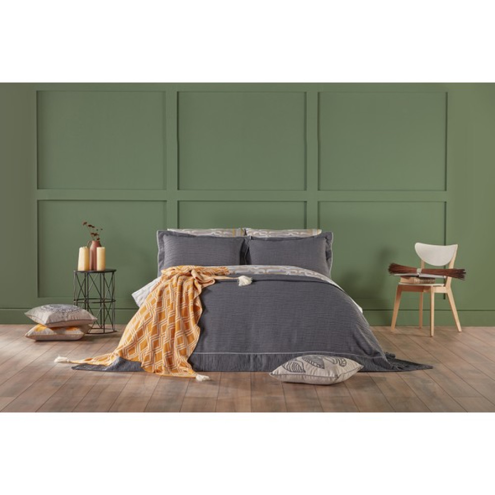 Doqu Home Parma Çift Kişilik Yatak Örtüsü - Gri - 260 x 270 cm Yatak Örtüsü Fiyatı