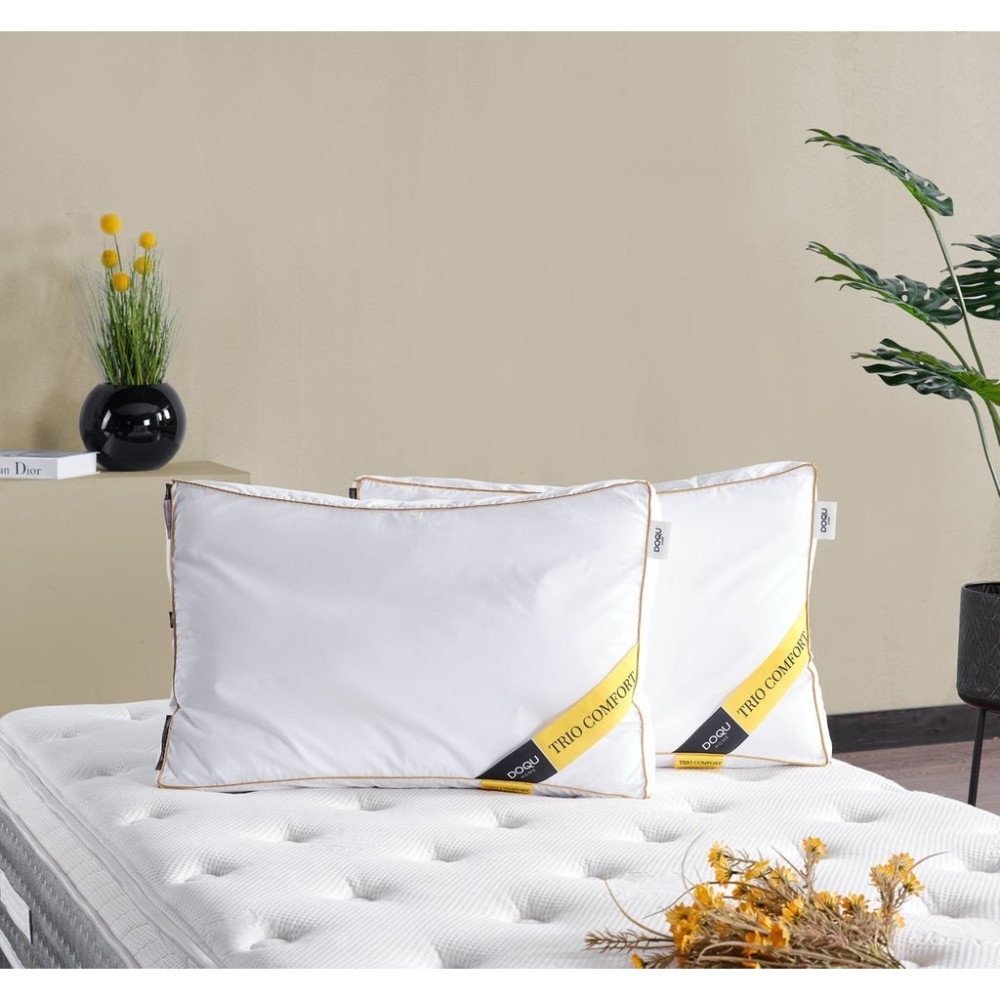 Doqu Trio Comfort Yastık 050 x 070 - 50 x 70 cm - Beyaz Yastık Fiyatı
