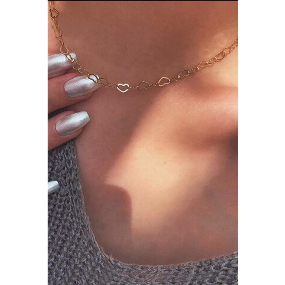 Dora Accessories Kalp Şeklinde Zincir Altın Renk Kolye M Beden Bijuteri Kolye Fiyatı