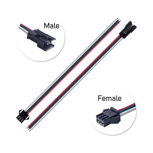 Dora Led 3 Pin Jst Sm Kablo Dişi-Erkek Takım (5 Adet) Led Aydınlatmalar Fiyatı