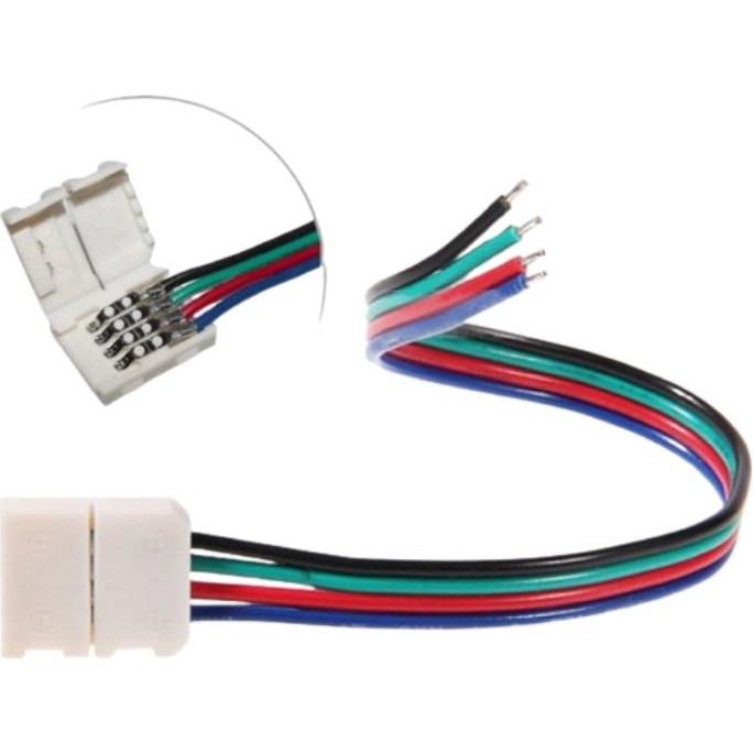 Dora Led Rgb Şerit Led Için Tek Yönlü Hızlı Konnektör Kablo 4 Pin (5 Adet) Led Aydınlatmalar Fiyatı