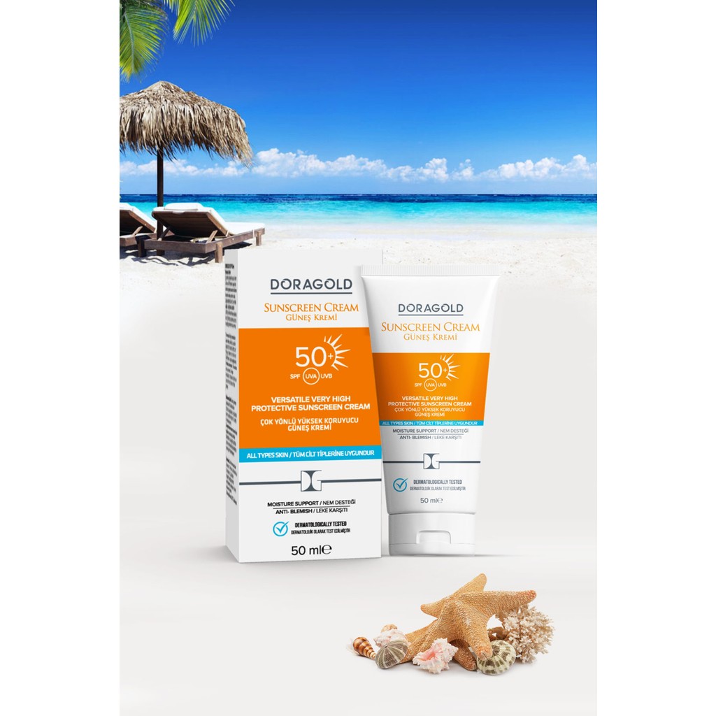 Doragold 50 Spf Leke Karşıtı, Nem Desteği Çok Yönlü Güneş Kremi Tüm Cilt Tipleri 50 ml Diğer Fiyatı