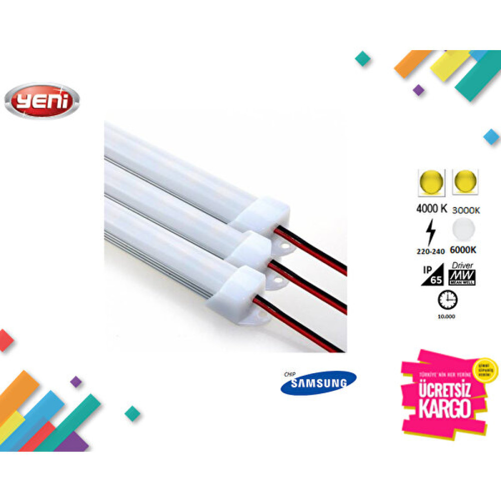 Doraled Ledli Tezgah Altı Led Bar Gün Işığı 2700kelvın-100cm-Adaptör Istemiyorum-Şeffaf Led Aydınlatmalar Fiyatı
