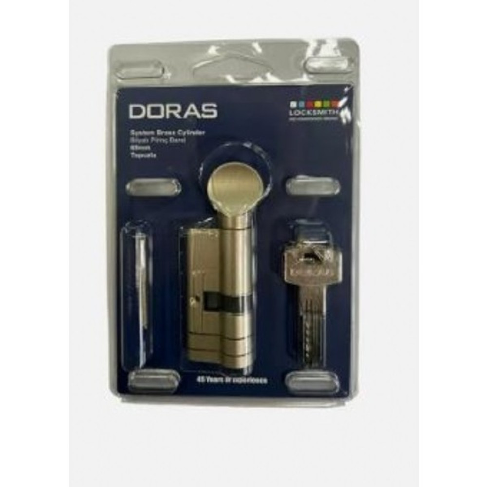 Doras Doras Topuzlu Pirinç Barel 68 mm Saten Bilyalı Mandallı Çift Tuzak Gri Kilit Fiyatı