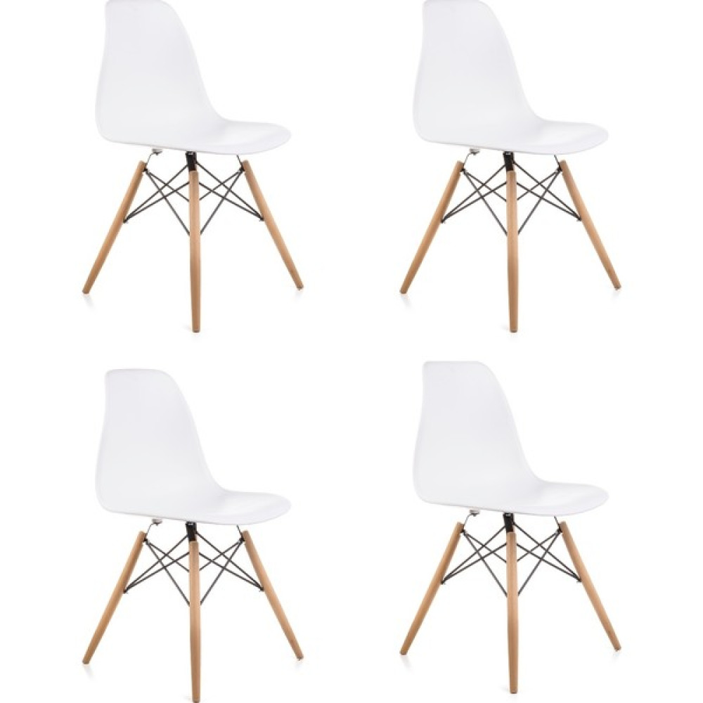 Dorcia Home Beyaz Eames Sandalye 4 Adet Cafe Balkon Mutfak Sandalyesi Masa - Sandalye & Tabure Fiyatı