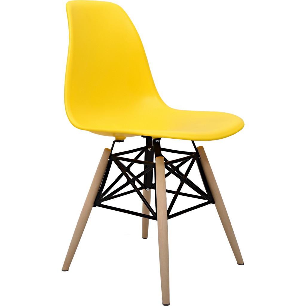 Dorcia Home Eames Plastik Kafesli Sandalye - Cafe Balkon Mutfak Sandalyesi - Sarı Standart Sandalye Fiyatı