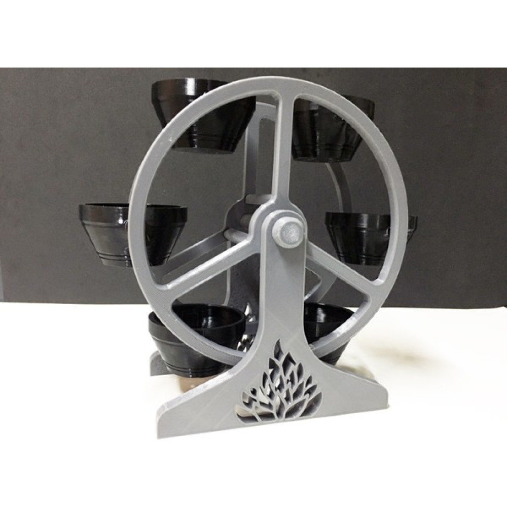 Dorden 3D Dönme Dolap Dekoratif Kaktüs & Çiçeklik Gri - Siyah Saksı ve Aksesuarları Fiyatı