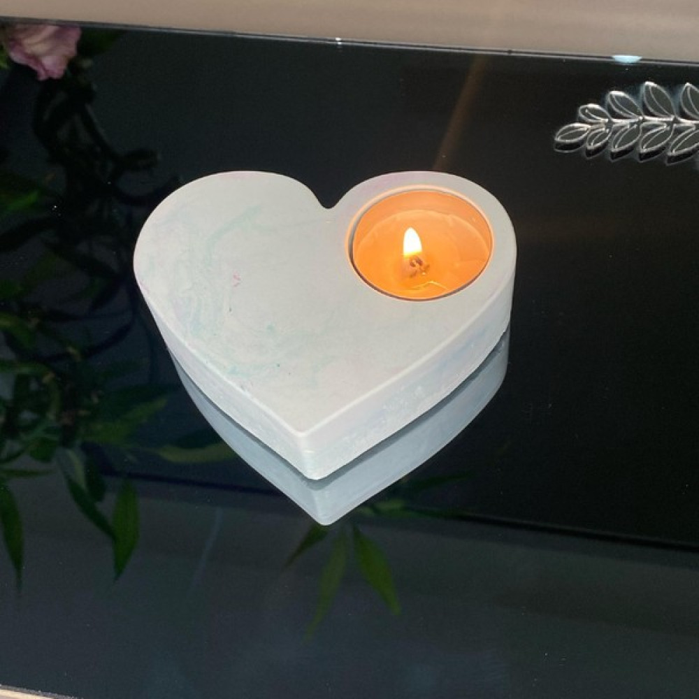 Dore Home Kalp Mumluk ve Mum - Bebek Mavisi Şamdan Fiyatı