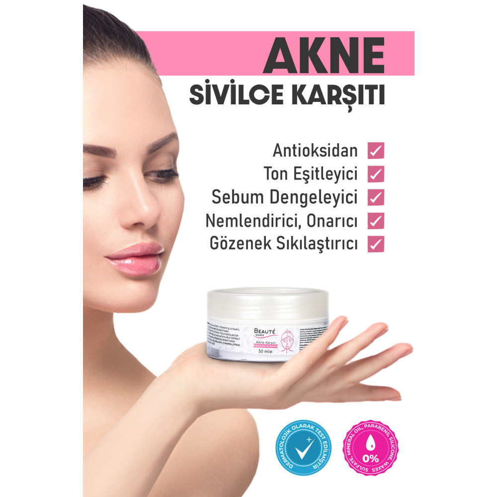 DOREE BEAUTE sivilce akne siyah nokta karşıtı gide nemlendirici bakım kremi 50 ml Cilt ve Yüz Bakımı Fiyatı