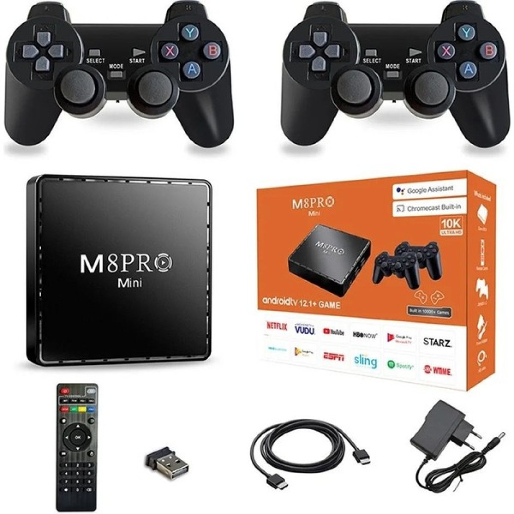 Doreka Doreka m8 Pro Mını 4K 8k 10 K Ultra Hd+Hdr Android Tv 5g 12.1+Game wıfı HDMI  retro 10000+ Game box Oyun Konsolları Fiyatı