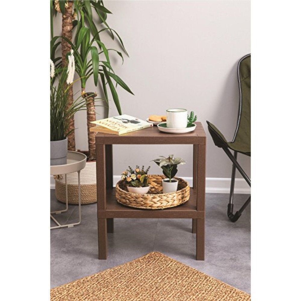 Doreline 2 Floor Shelf 2 Katlı Düzenleyici Raf Ünitesi, Kitaplık, Banyo, Mutfak Rafı. Ayakkabılık, Organizer Siyah - Kahverengi Duvar Rafı Fiyatı