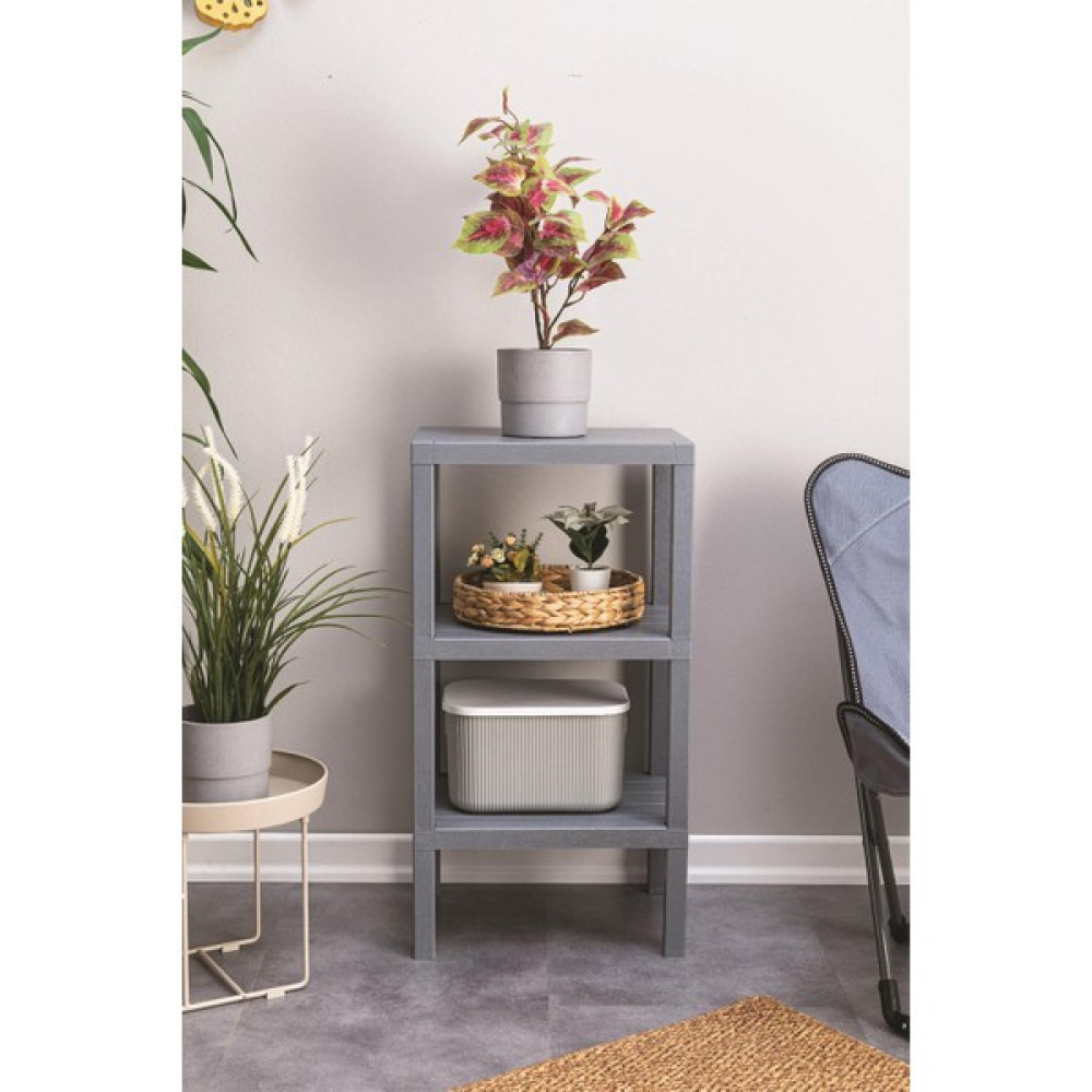 Doreline 3 Floor Shelf 3 Katlı Düzenleyici Raf Ünitesi, Kitaplık, Banyo, Mutfak Rafı. Ayakkabılık, Organizer - Gri Duvar Rafı Fiyatı