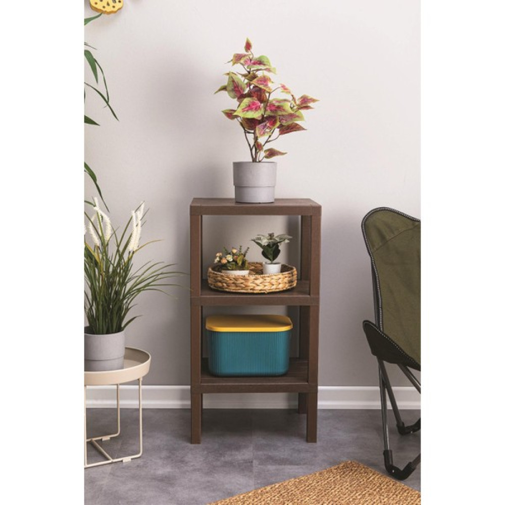 Doreline 3 Floor Shelf 3 Katlı Düzenleyici Raf Ünitesi, Kitaplık, Banyo, Mutfak Rafı. Ayakkabılık, Organizer - Kahverengi Duvar Rafı Fiyatı
