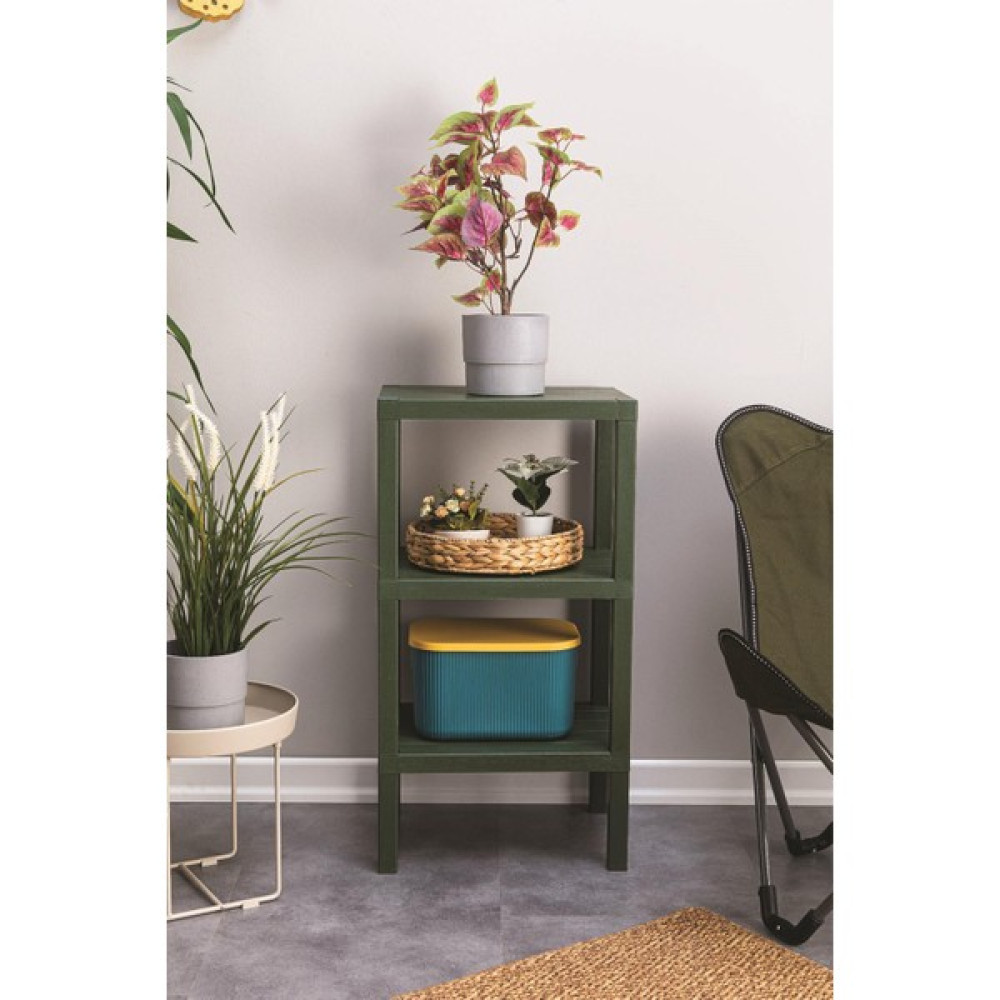 Doreline 3 Floor Shelf 3 Katlı Düzenleyici Raf Ünitesi, Kitaplık, Banyo, Mutfak Rafı. Ayakkabılık, Organizer - Yeşil Duvar Rafı Fiyatı