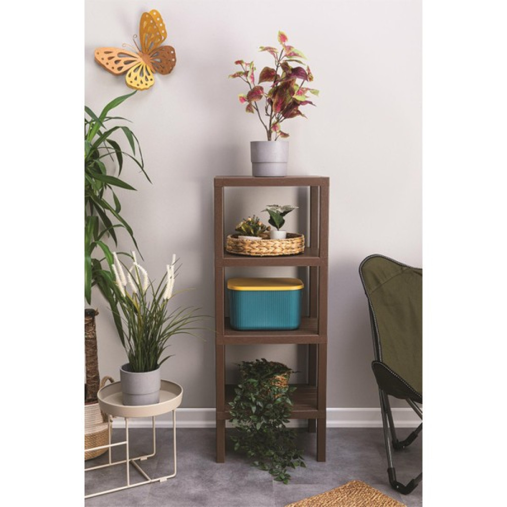 Doreline 4 Floor Shelf 4 Katlı Düzenleyici Raf Ünitesi, Kitaplık, Banyo, Mutfak Rafı. Ayakkabılık, Organizer - Kahverengi Duvar Rafı Fiyatı