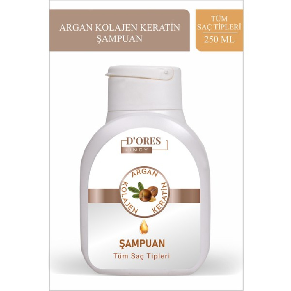 D'ores Lincy Argan Keratin Ve Kolojen Içerikli Doğal Bitkisel Şampuan 250 Ml Şampuan ve Saç Kremi Fiyatı