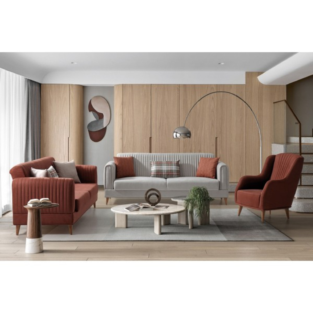 Doressa Home Linsa Koltuk Takımı - Kiremit Koltuk Takımı / Seti Fiyatı