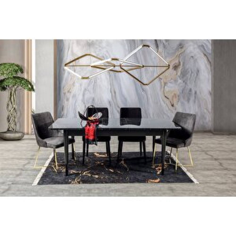 Doressa Home Narita Black Masa Takımı Masa - Sandalye Seti / Takımı Fiyatı