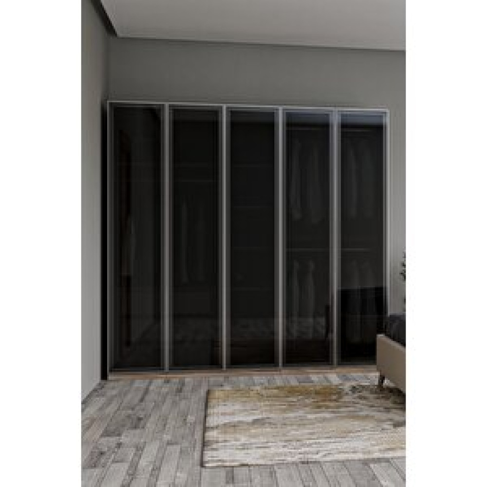 Doressa Home Platinum Brown 5 Kapılı Cam Gardırop Gardrop & Dolap Fiyatı