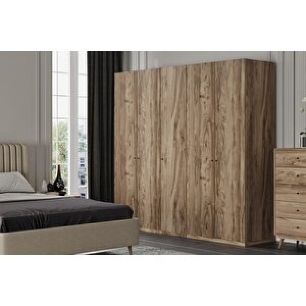 Doressa Home Platinum Brown 5 Kapılı Gardırop Gardrop & Dolap Fiyatı
